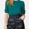 top-ruched-sleeves-green