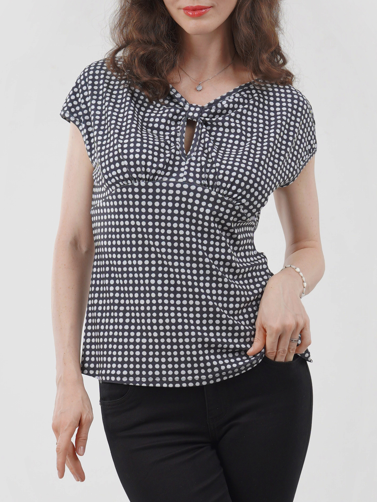 top-keyhole-blouse-classic-trendy